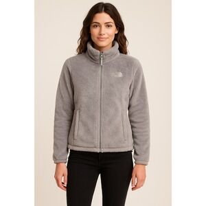 The North Face Women's Osito Full Zip Fleece Jacket Gray Size M Winter Fall Cozy